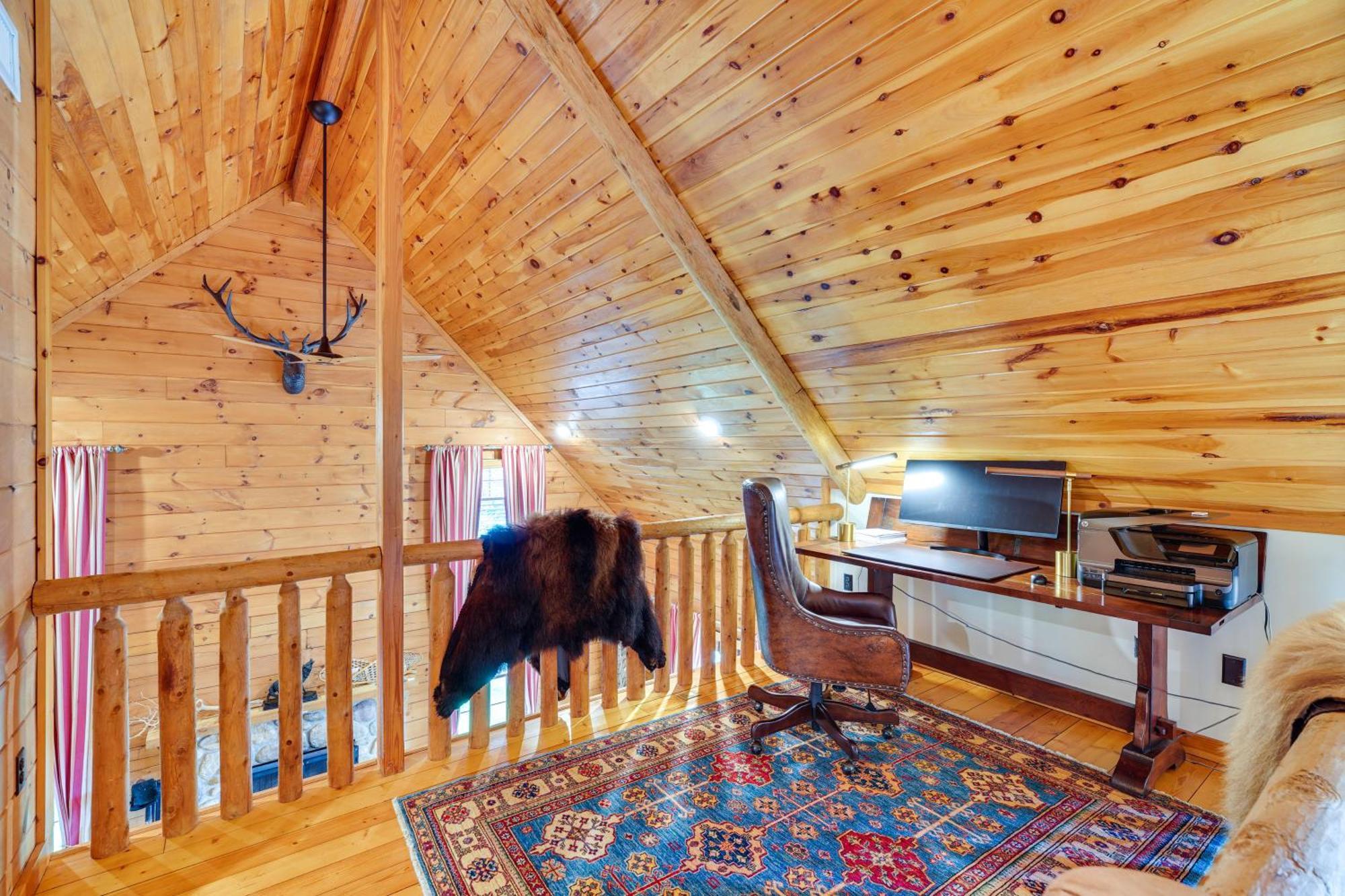 Luxury Log Cabin With Ev Charger And Mtn Views! Blairstown Экстерьер фото