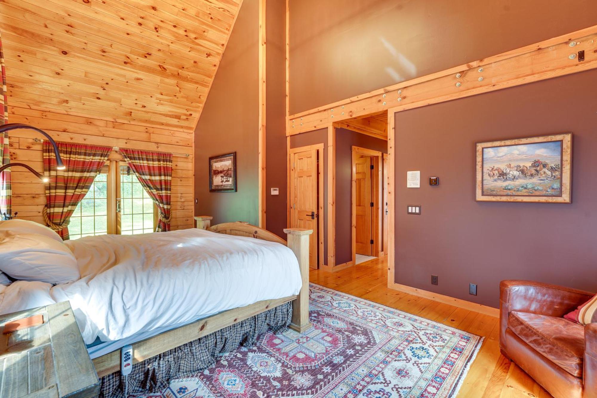 Luxury Log Cabin With Ev Charger And Mtn Views! Blairstown Экстерьер фото