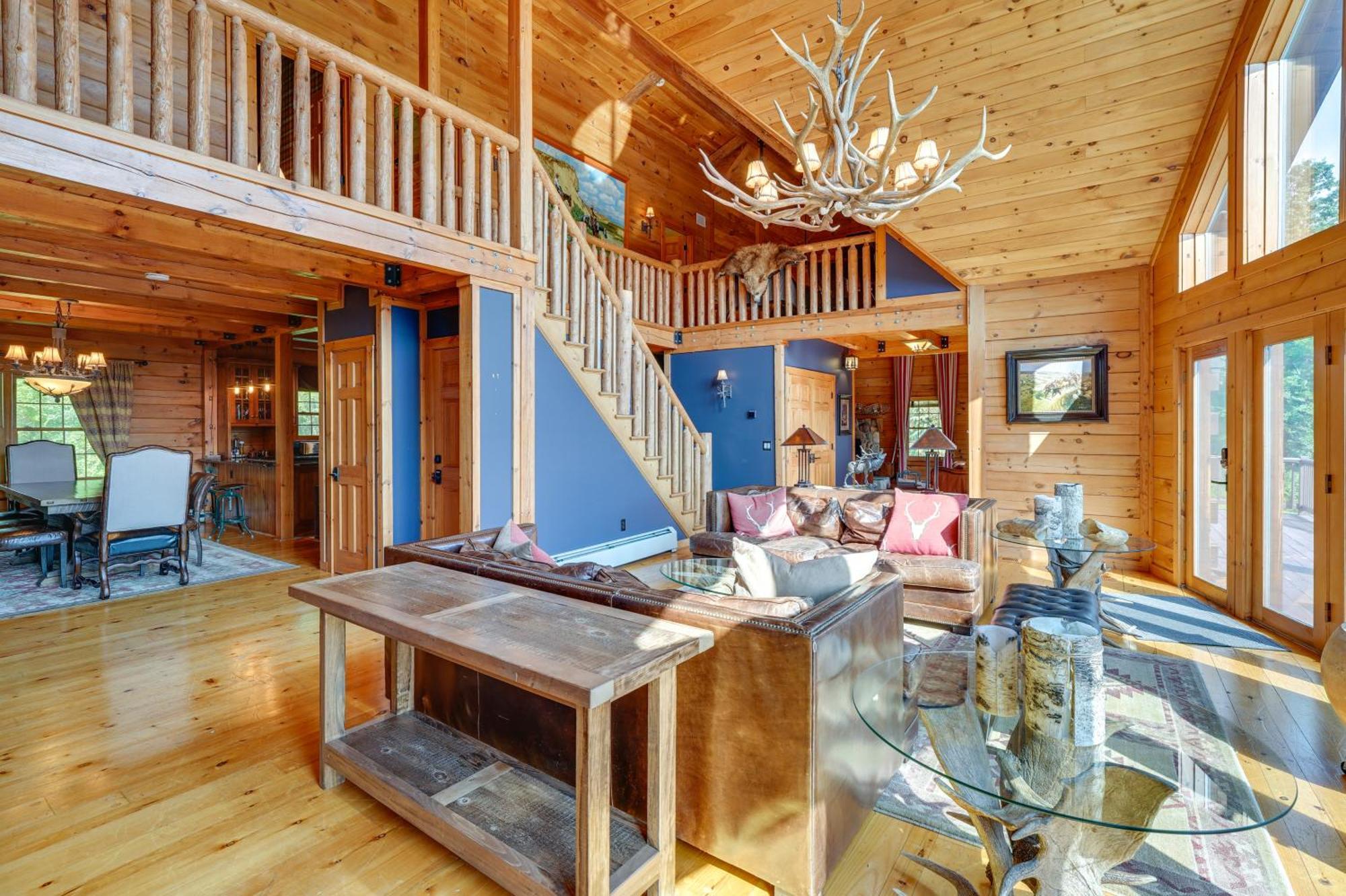 Luxury Log Cabin With Ev Charger And Mtn Views! Blairstown Экстерьер фото