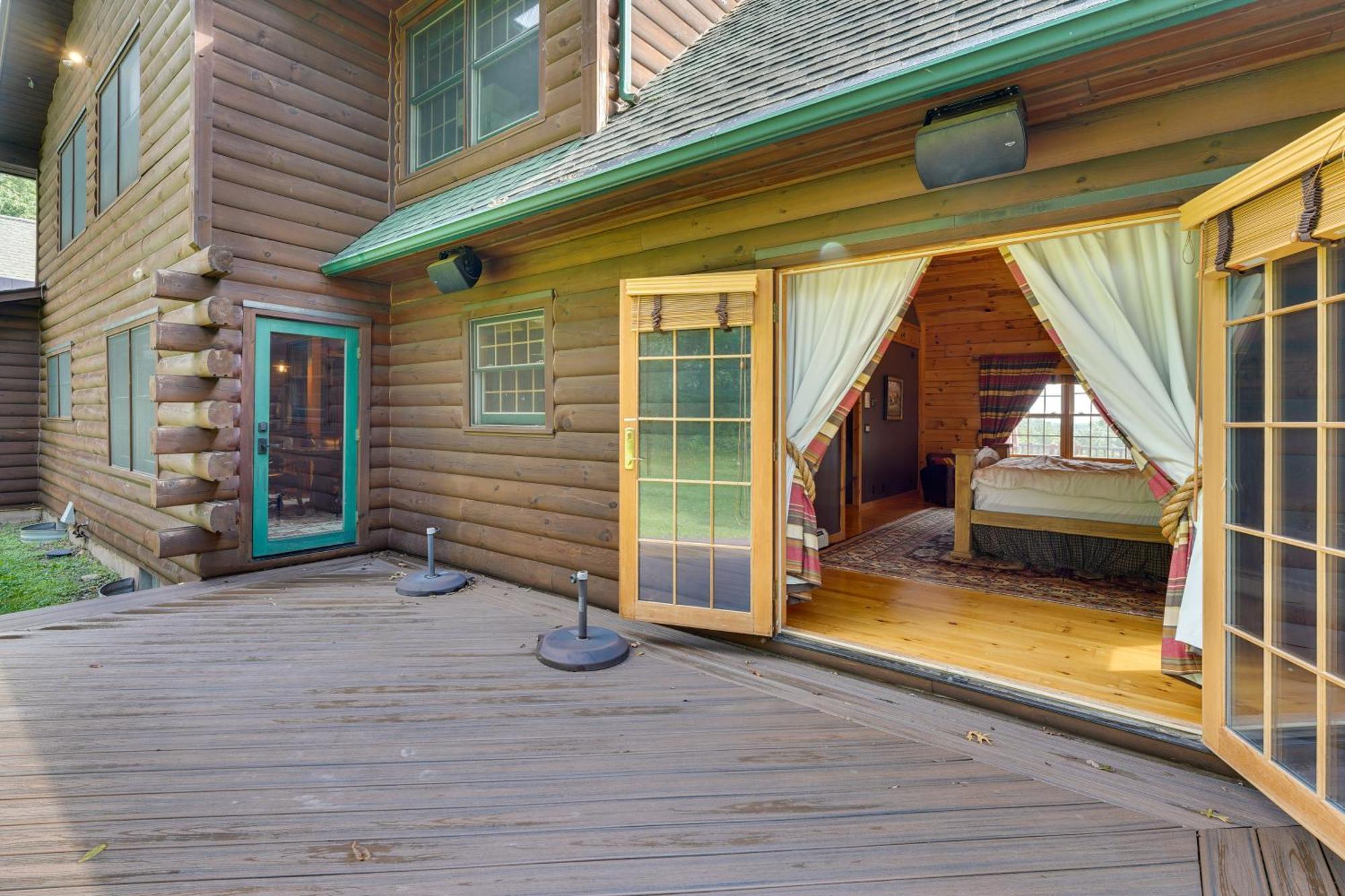 Luxury Log Cabin With Ev Charger And Mtn Views! Blairstown Экстерьер фото