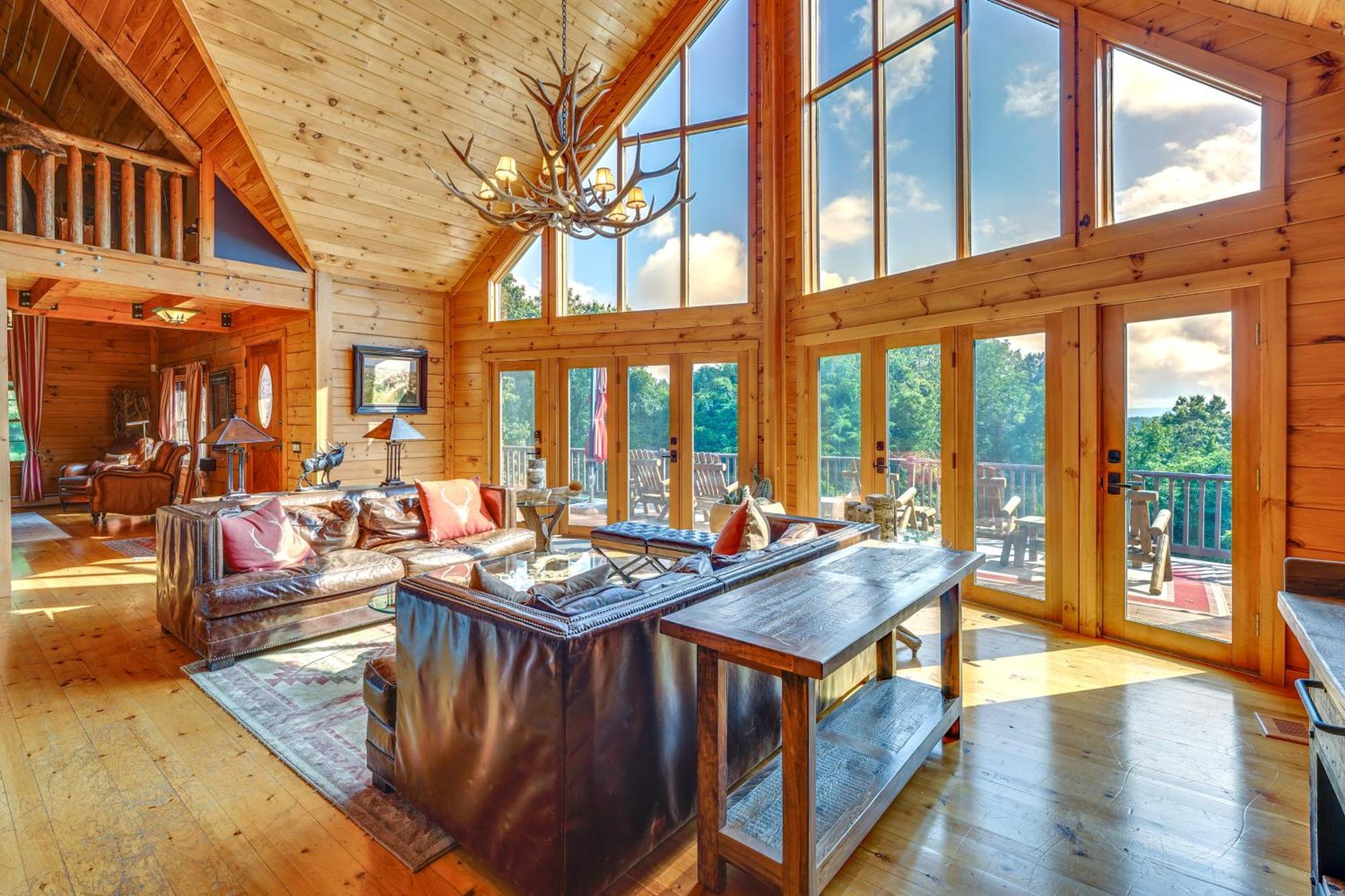 Luxury Log Cabin With Ev Charger And Mtn Views! Blairstown Экстерьер фото